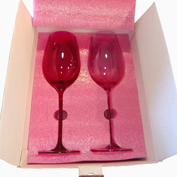 Barbie Other - Barbie X Dragon Glassware Pink Wine Glasses NIB